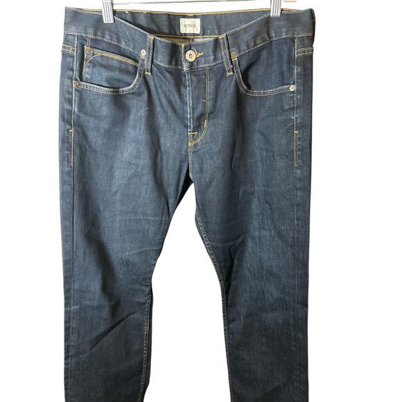 Hudson Men's Byron Five Pocket Straight Leg Jeans Blue Cotton Size 33 - Picture 1 of 6